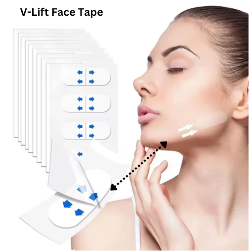 V-Lift Face Tape (40/80pcs) – Invisible, Adhesive, Anti-Wrinkle